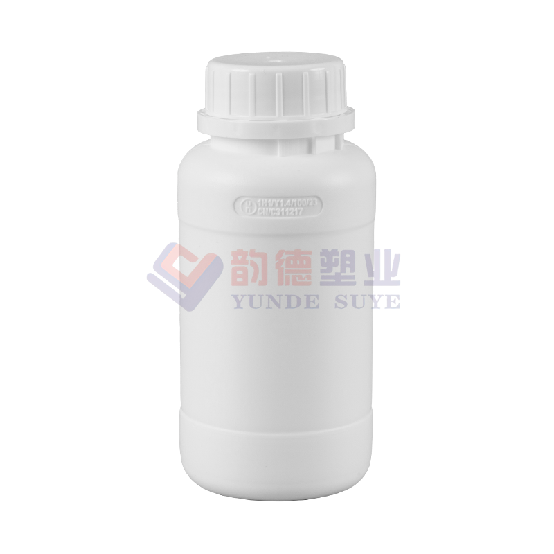 Fortykket medium kapasitet høy barriere fluorholdig rund flaske 300ml-01