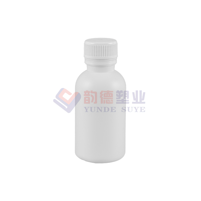 Gjennomsiktig plastfluorid rund flaske 100ml-01（B）